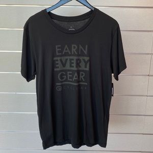 CycleBar Men’s Tee - Earn Every Gear - Black - Medium - NWT